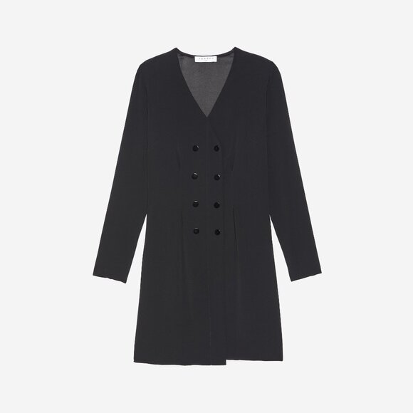 Sandro Black Tribeca Dress Size US 8/Medium - Picture 1 of 8